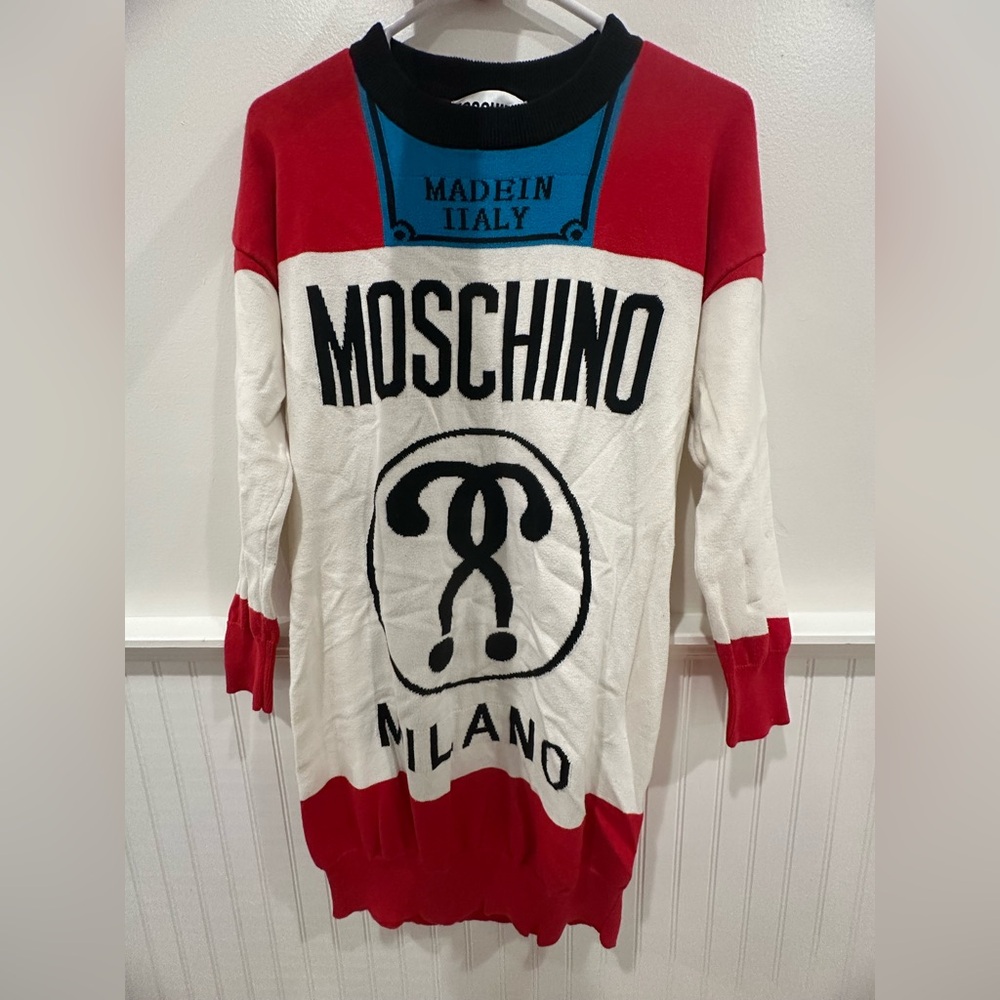 Bold Red and White Statement Dress